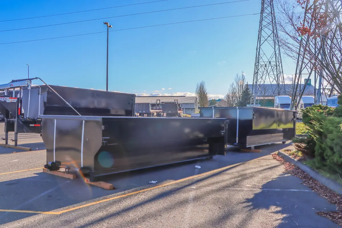 Roll-off dumpster ready for waste disposal at job site for 12 Yard Dumpster Rental in Chocolay